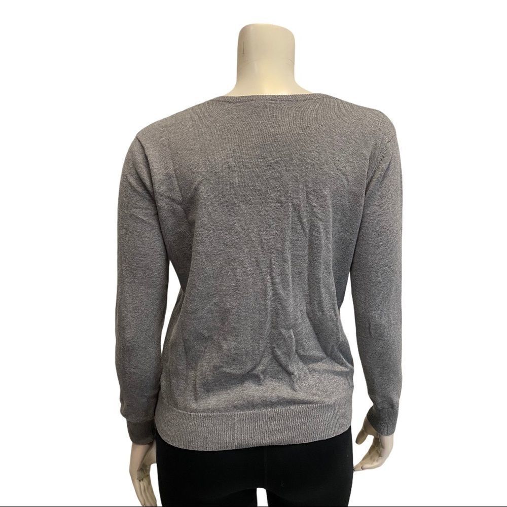 Torrid Gray Button Down Sequins Shoulder Sweater - image 5